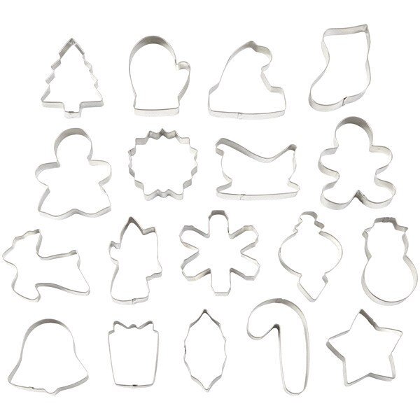 slide 3 of 5, Wilton Holiday Shapes Metal Cookie Cutter Set, 18 ct