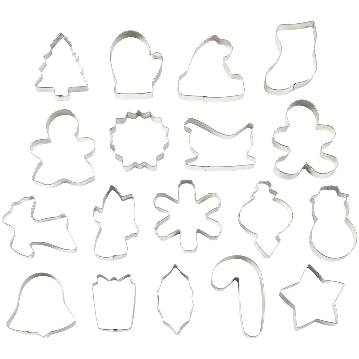 slide 2 of 5, Wilton Holiday Shapes Metal Cookie Cutter Set, 18 ct