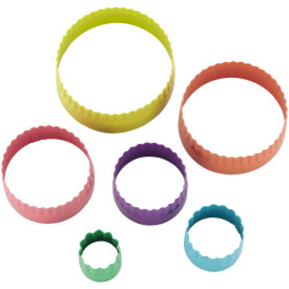 slide 2 of 2, Wilton Round-Shaped Fondant Cut-Out Set, 6-Piece, 6 pc