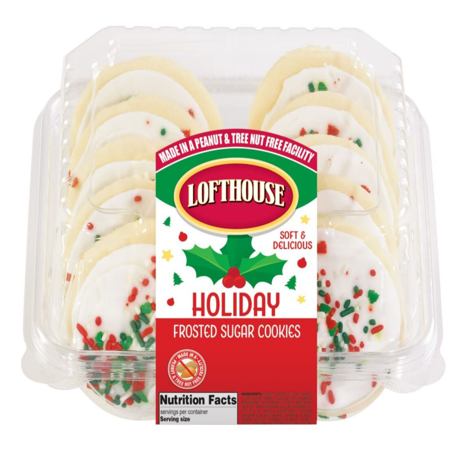 slide 1 of 2, Lofthouse Holiday Frosted Sugar Frosted Sugar Cookies 13.5 oz, 10 ct; 13.5 oz