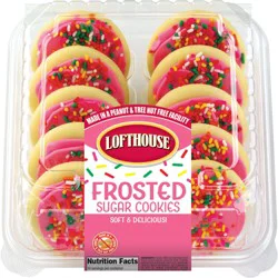 Lofthouse Pink Frosted Sugar Cookies 10 Count,13.5 Oz