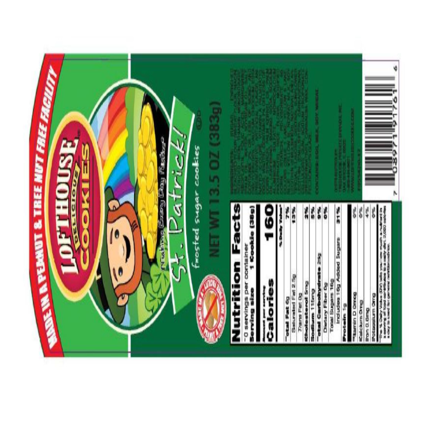 slide 2 of 2, Lofthouse Frosted Sugar Cookies, St. Patrick's, 13.5 Oz, 10 Ct, 10 ct; 13.5 oz