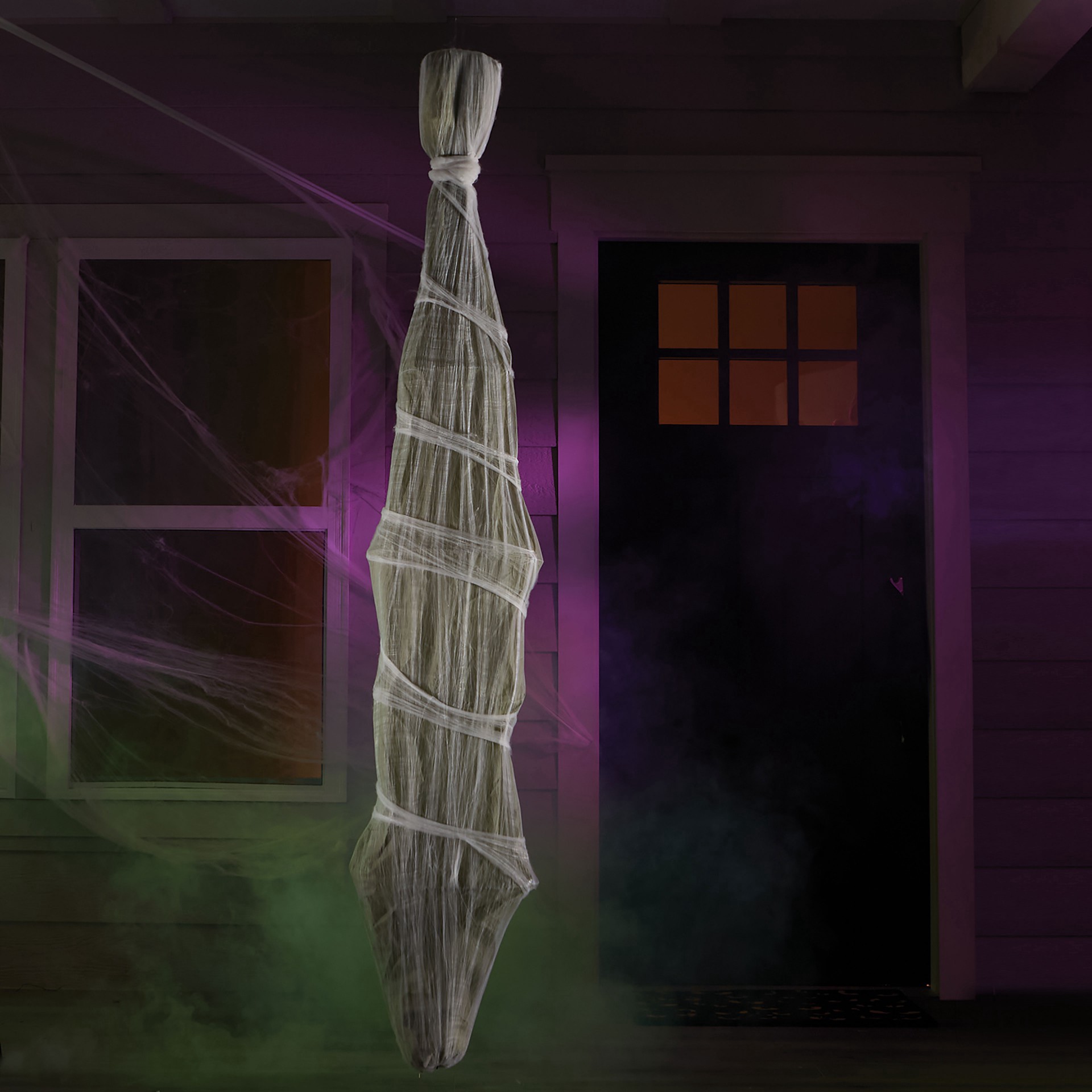 slide 3 of 3, 6ft. Hanging Cocoon Corpse By Ashland, 6 ft