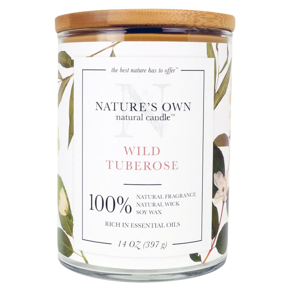 slide 1 of 1, Nature's Own Wild Tuberose Soy Wax Candle, 14 oz