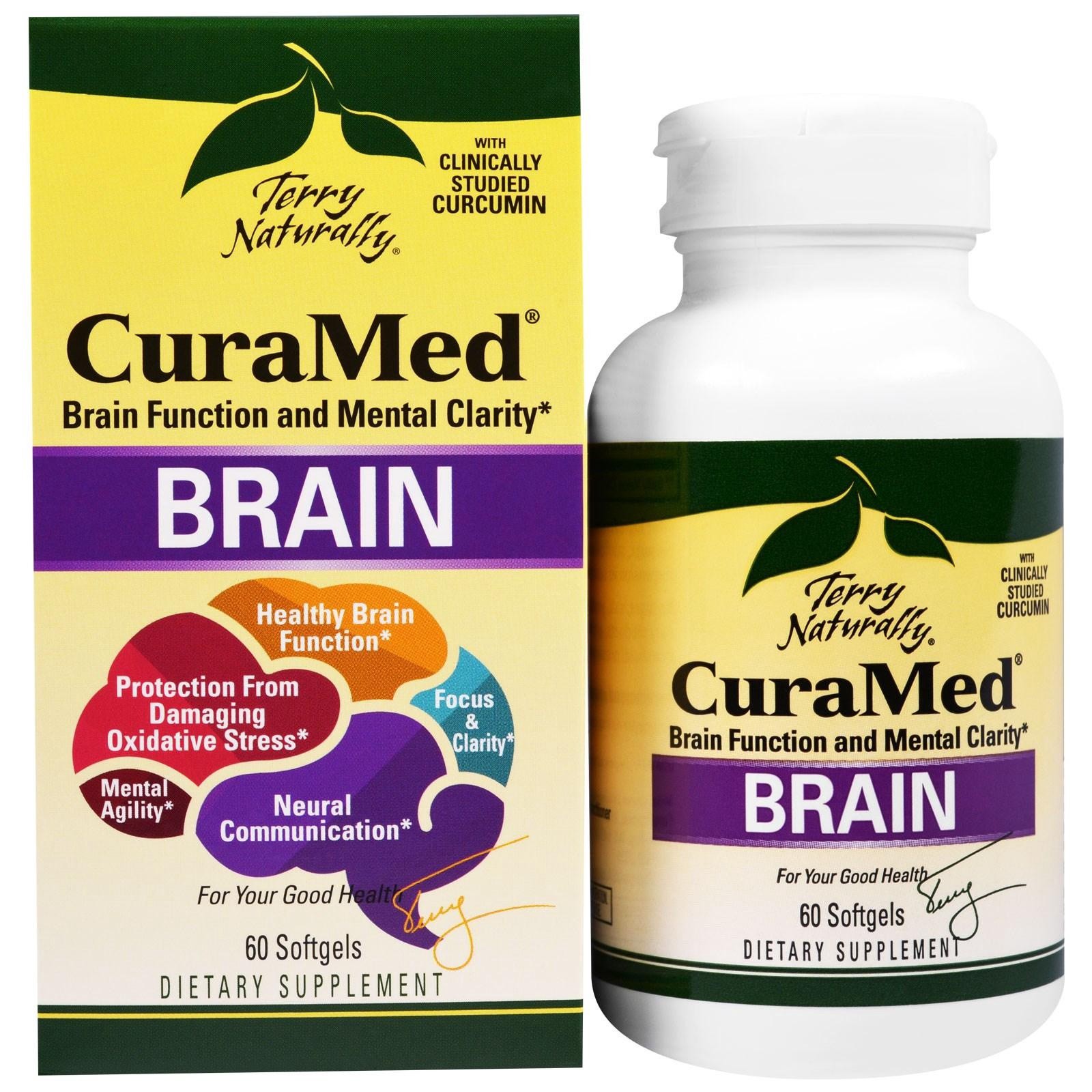 slide 1 of 1, Terry Naturally Curamed Brain Function And Mental Clarity Dietary Supplement, 1 ct