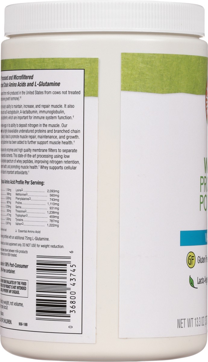 slide 6 of 15, Full Circle Market Vanilla Flavor Whey Protein Powder 13.3 oz, 13.3 oz
