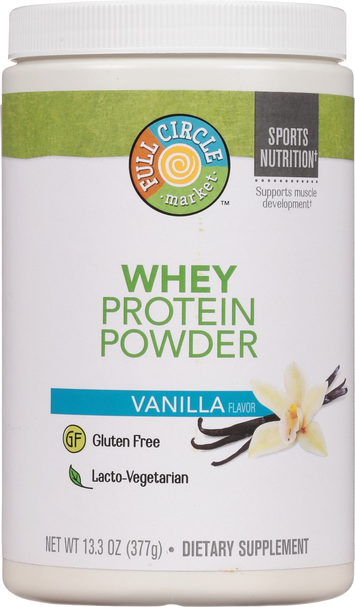 slide 4 of 15, Full Circle Market Vanilla Flavor Whey Protein Powder 13.3 oz, 13.3 oz