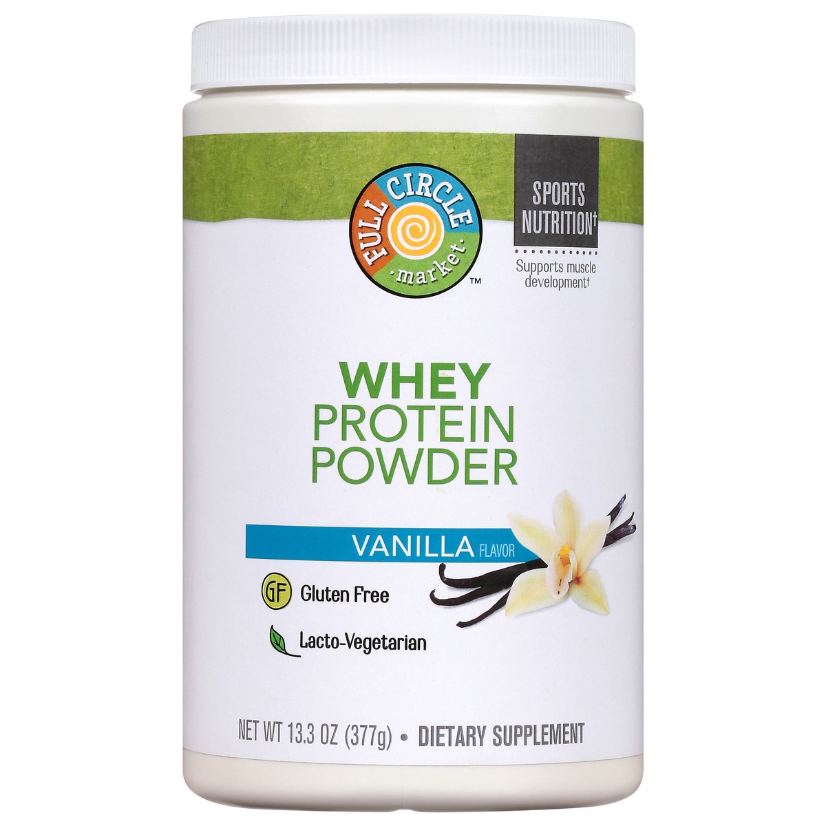 slide 5 of 15, Full Circle Market Vanilla Flavor Whey Protein Powder 13.3 oz, 13.3 oz