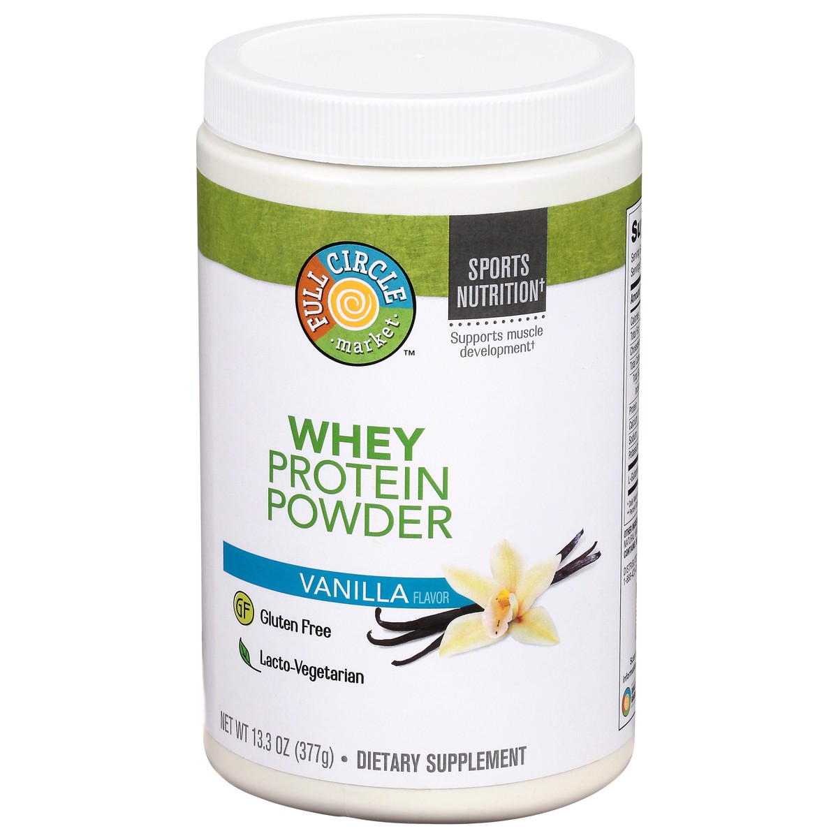 slide 7 of 15, Full Circle Market Vanilla Flavor Whey Protein Powder 13.3 oz, 13.3 oz