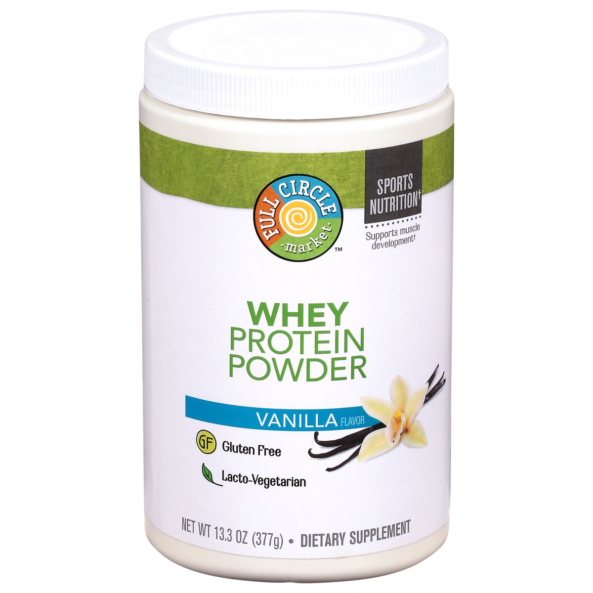 slide 1 of 15, Full Circle Market Vanilla Flavor Whey Protein Powder 13.3 oz, 13.3 oz