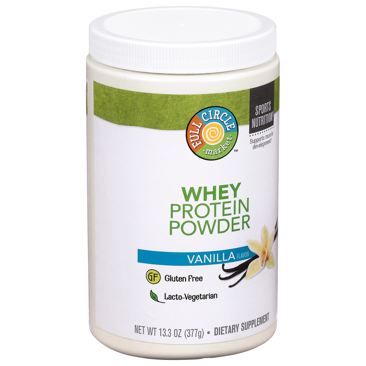 slide 3 of 15, Full Circle Market Vanilla Flavor Whey Protein Powder 13.3 oz, 13.3 oz