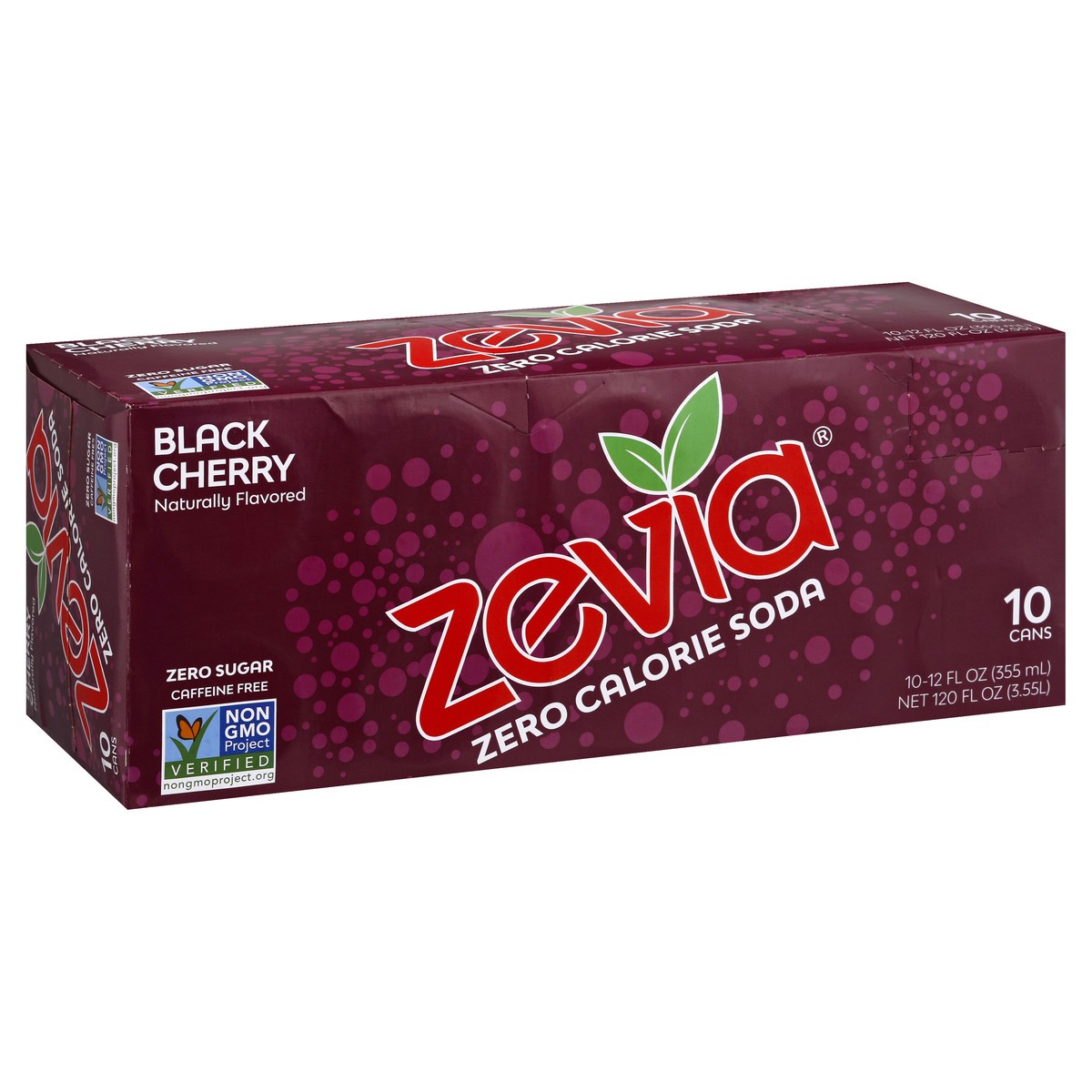 slide 2 of 9, Zevia Black Cherry Soda Zero Cal 10Pk, 120 fl oz