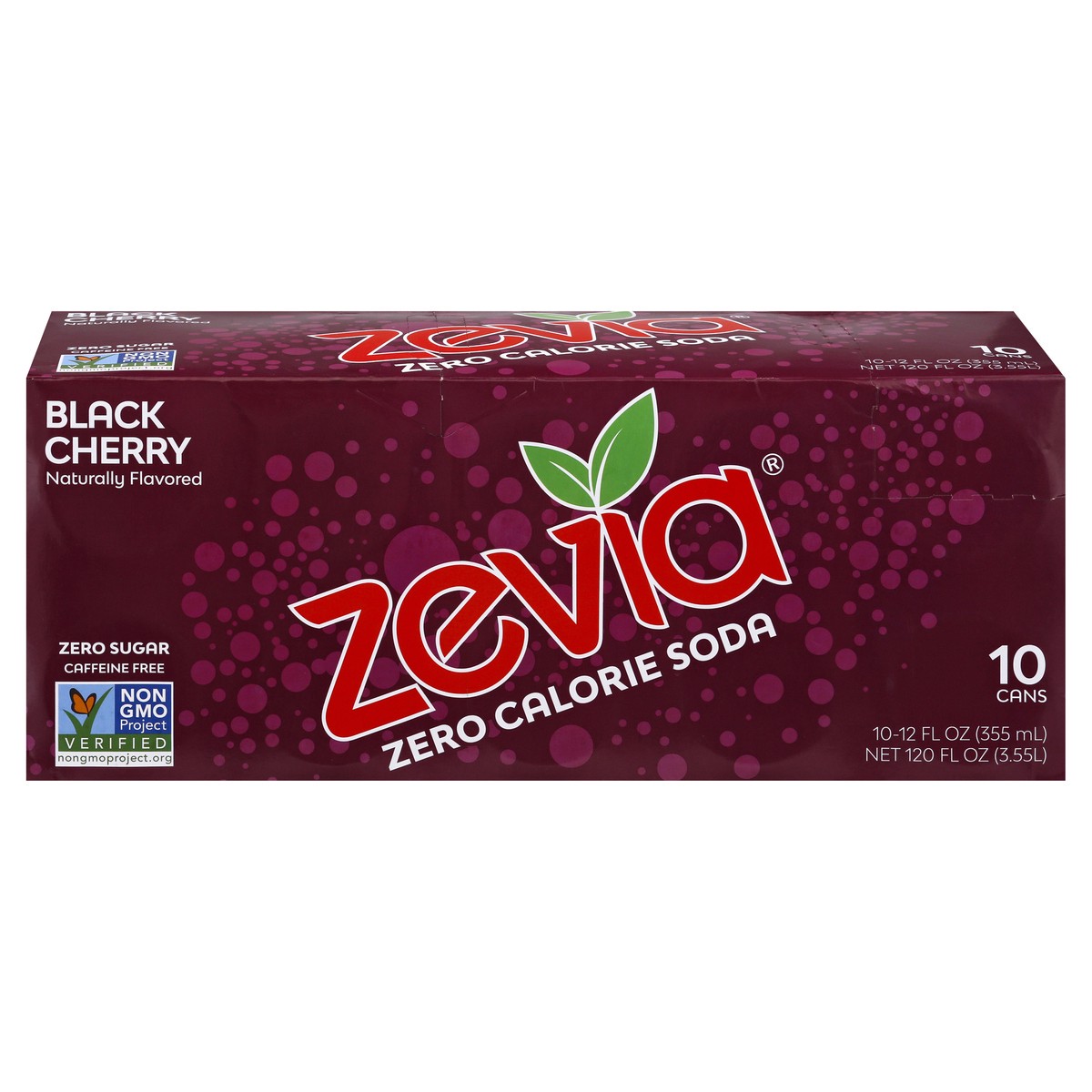 slide 1 of 9, Zevia Black Cherry Soda Zero Cal 10Pk, 120 fl oz