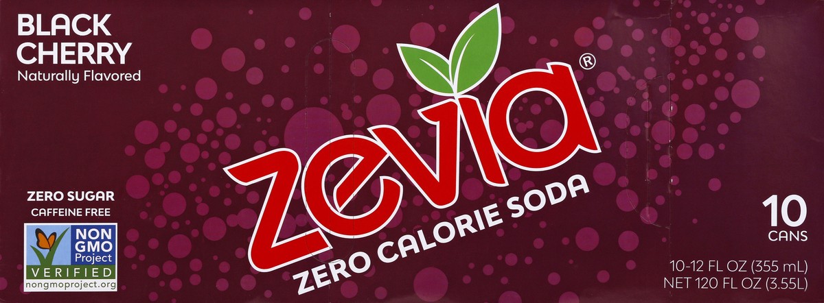 slide 9 of 9, Zevia Black Cherry Soda Zero Cal 10Pk, 120 fl oz