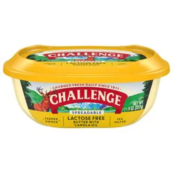 Challenge Butter Lactose Free Spreadable Clarified Butter with Canola Oil - 8 oz