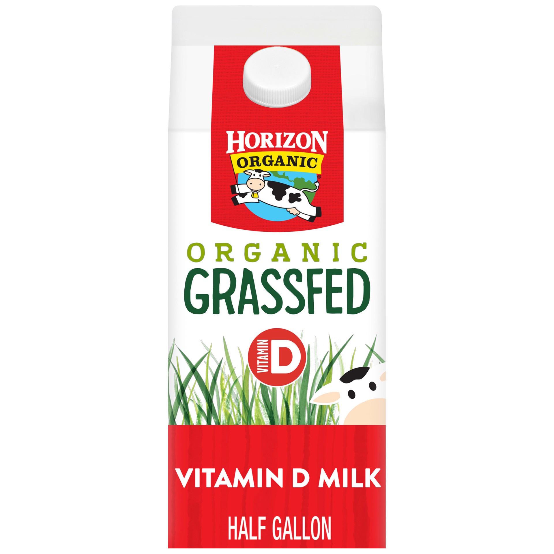 slide 1 of 5, Horizon Organic Grassfed Vitamin D Milk, 64 FL OZ Half Gallon Carton, 64 fl oz