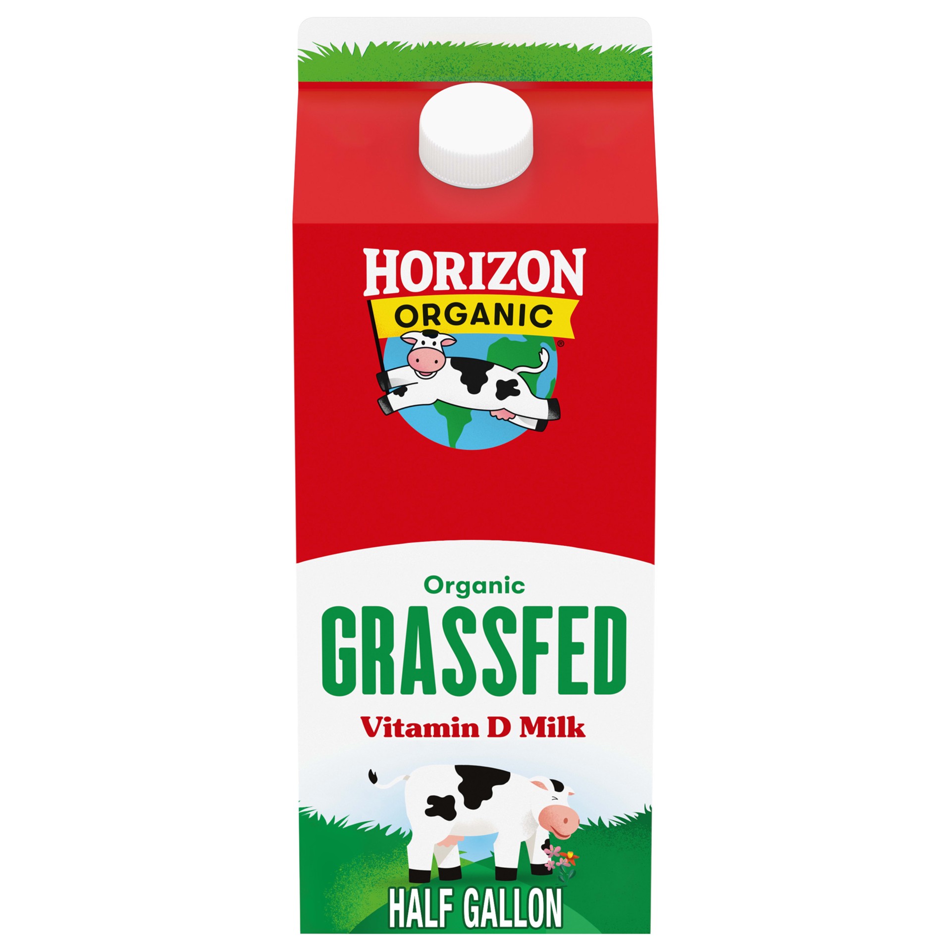 slide 1 of 5, Horizon Organic Grassfed Vitamin D Milk, 64 FL OZ Half Gallon Carton, 64 fl oz