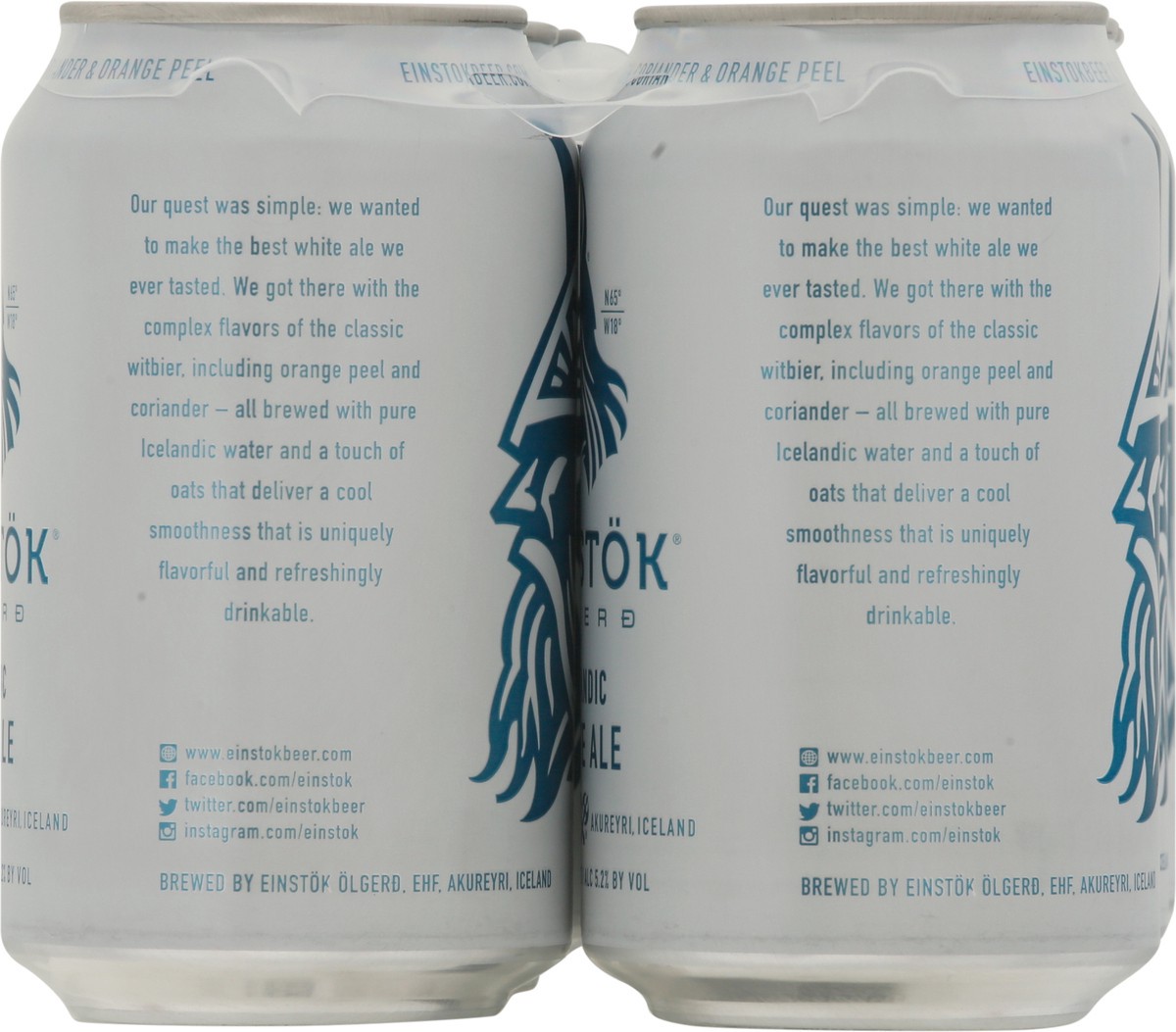 slide 7 of 10, Einstok Olgerd White Ale Icelandic Beer 6 - 11.2 fl oz Cans, 72 fl oz