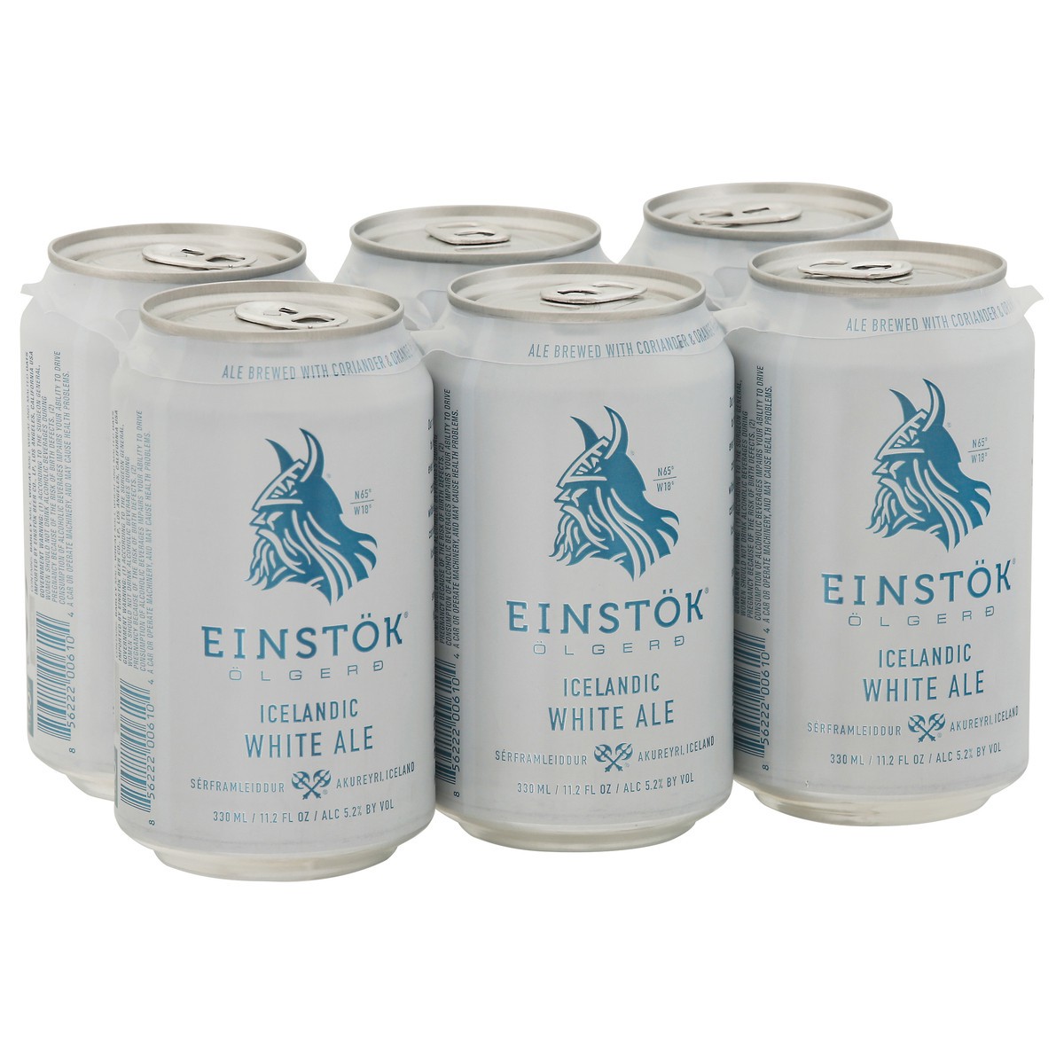 slide 3 of 10, Einstok Olgerd White Ale Icelandic Beer 6 - 11.2 fl oz Cans, 72 fl oz