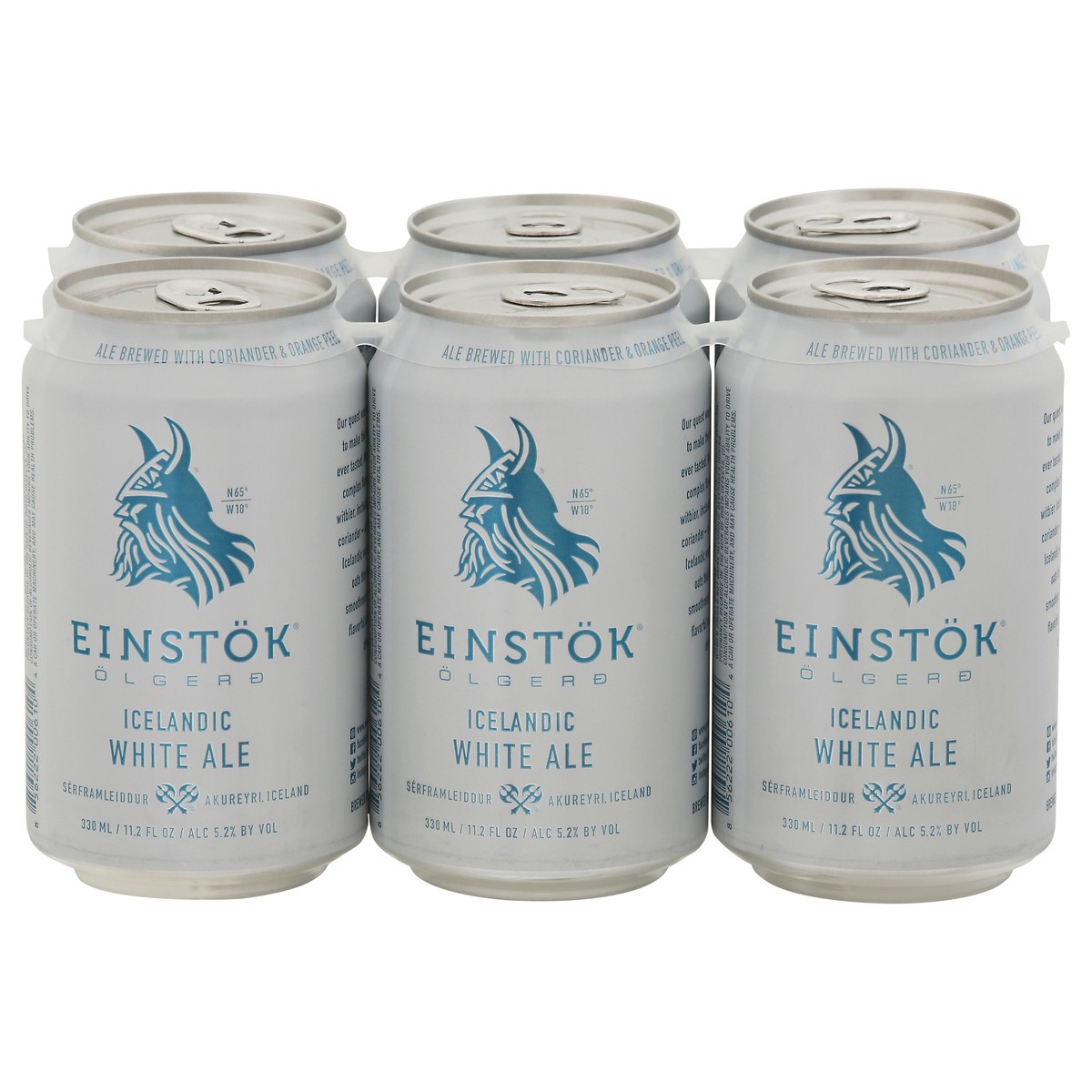 slide 1 of 10, Einstok Olgerd White Ale Icelandic Beer 6 - 11.2 fl oz Cans, 72 fl oz