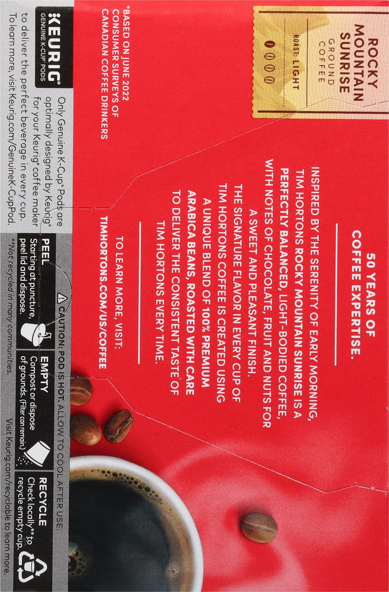 slide 4 of 11, Tim Hortons Rocky Mountain Sunrise Kcup, 12 ct
