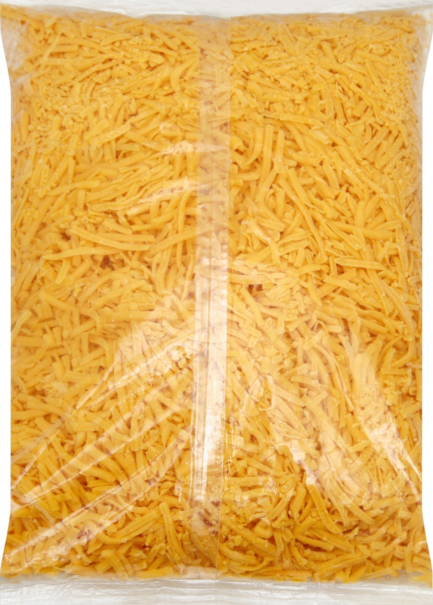 slide 5 of 6, First Street Shredded Mild Cheddar Cheese, 5 lb