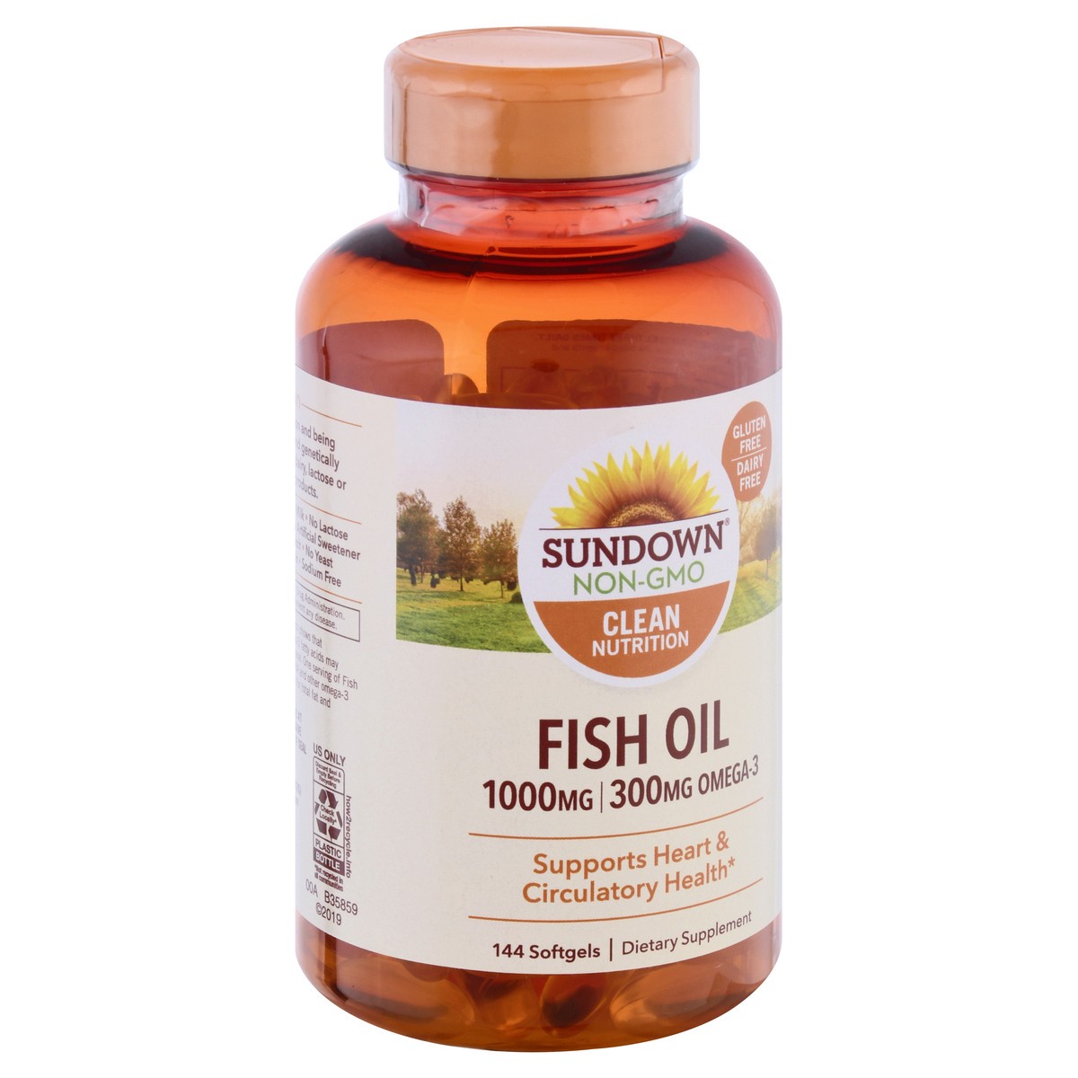 slide 4 of 9, Sundown Non-GMO 1000 mg Softgels Fish Oil 144 ea, 144 ct