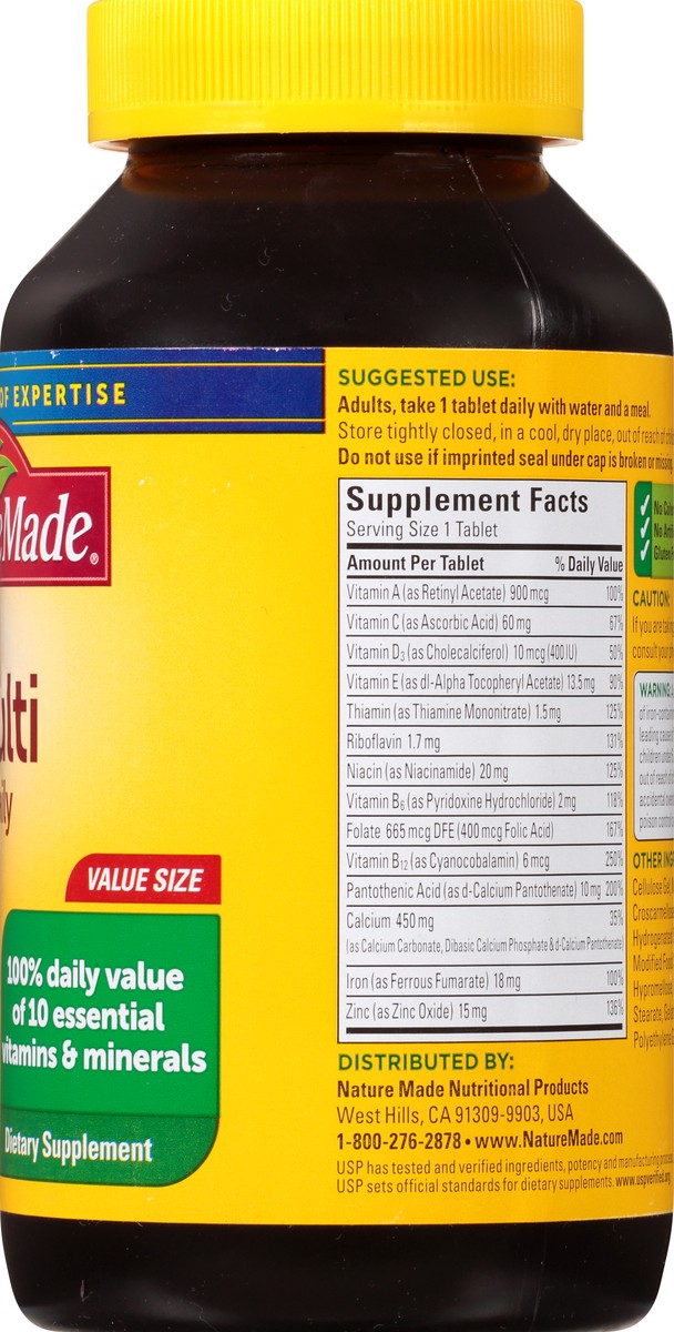 slide 2 of 12, Nature Made Daily Value Size Tablets Multi 300 ea, 300 ct