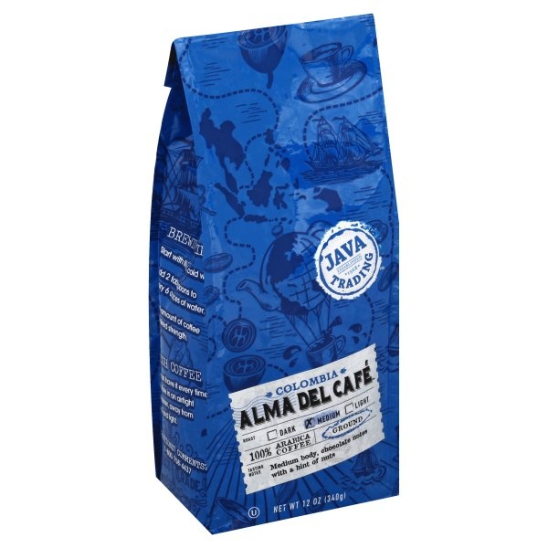 slide 1 of 1, Java Trading Colombia Alma Del Cafe Ground Coffee Medium Roast, 12 oz