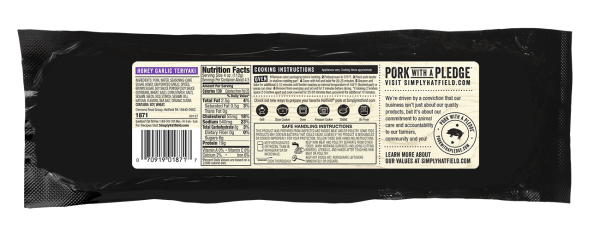 slide 4 of 5, Hatfield Honey Garlic Teriyaki Pork Tenderloin, 18.4 oz., 18.4 oz