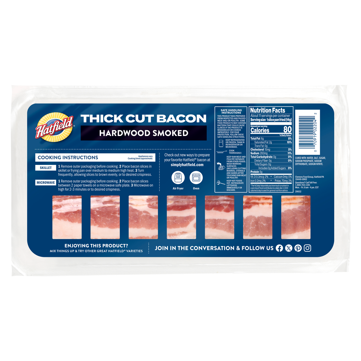 slide 2 of 2, Hatfield Thick Cut Bacon, 16 oz, 16 oz