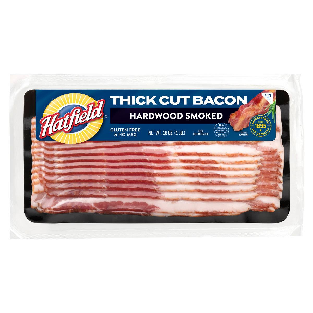 slide 1 of 5, Hatfield Thick Cut Bacon, 16 oz, 16 oz