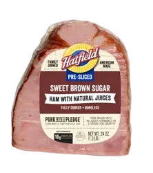 Hatfield Boneless Pre-Sliced Brown Sugar Ham, Quarter