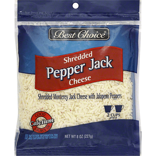 slide 1 of 3, Best Choice Shredded Pepper Jack Cheese, 8 oz