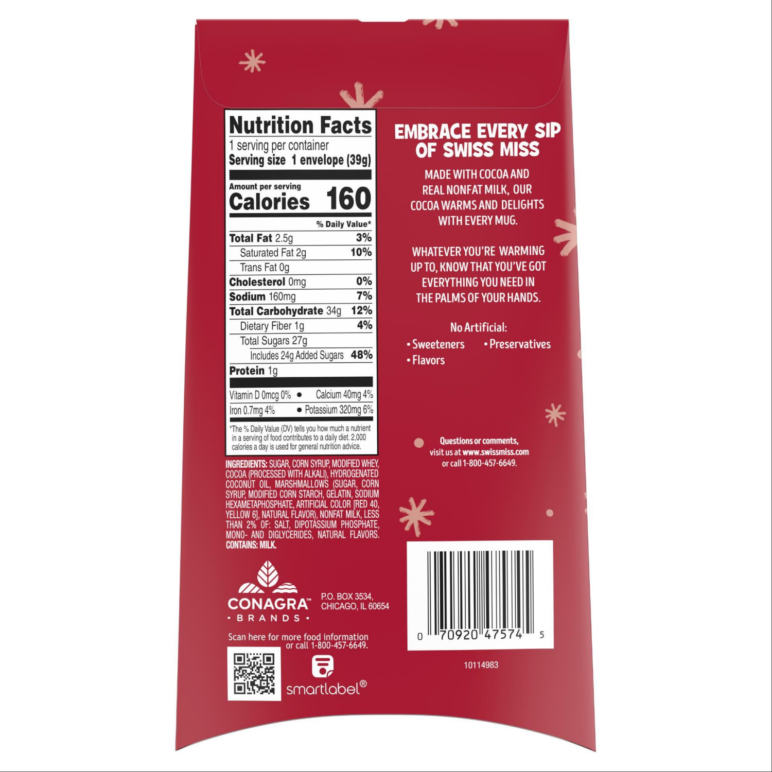 slide 6 of 7, Swiss Miss Marshmallow Hot Cocoa Mix - 1.38 oz, 1.38 oz