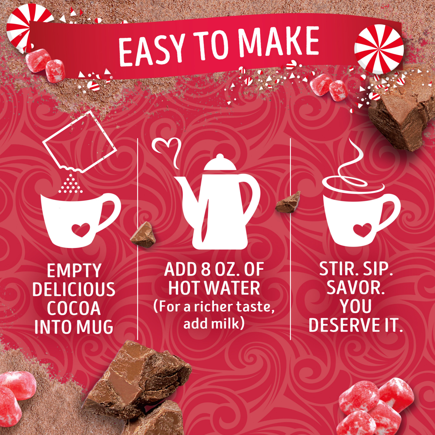 slide 5 of 5, Swiss Miss Peppermint Flavored Hot Cocoa Mix 6 ea, 6 ct