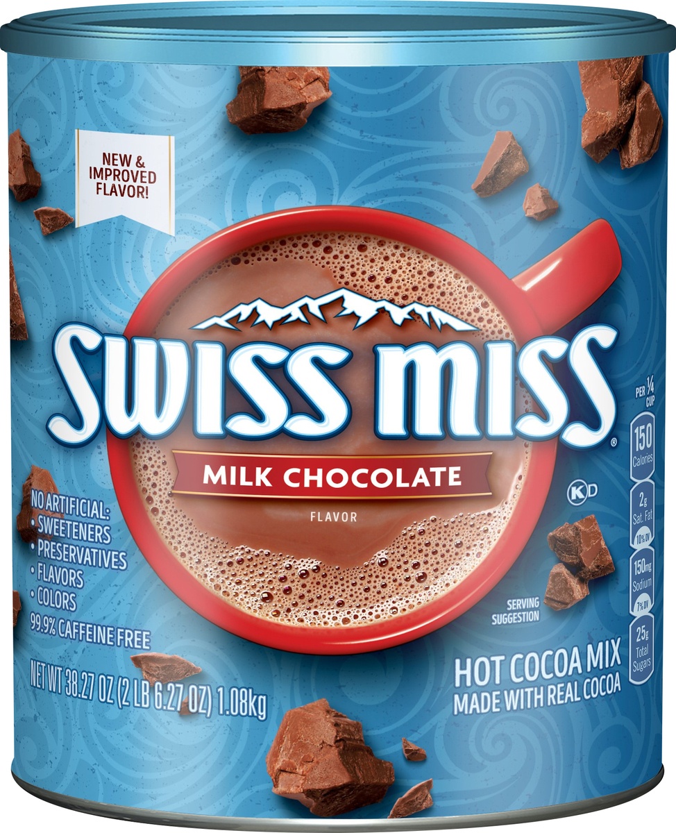 slide 3 of 4, Swiss Miss Milk Chocolate Flavored Hot Cocoa Mix, 38.27 oz