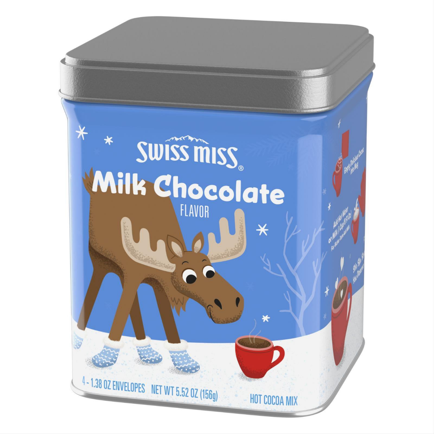 slide 4 of 7, Swiss Miss Milk Chocolate Hot Cocoa Gift Tin, 5.52 Oz, 1 ct