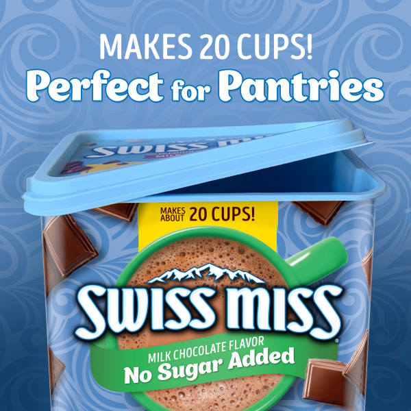 slide 13 of 29, Swiss Miss Milk Chocolate Flavor No Sugar Added Hot Cocoa Mix Canister- 13 oz, 13 oz