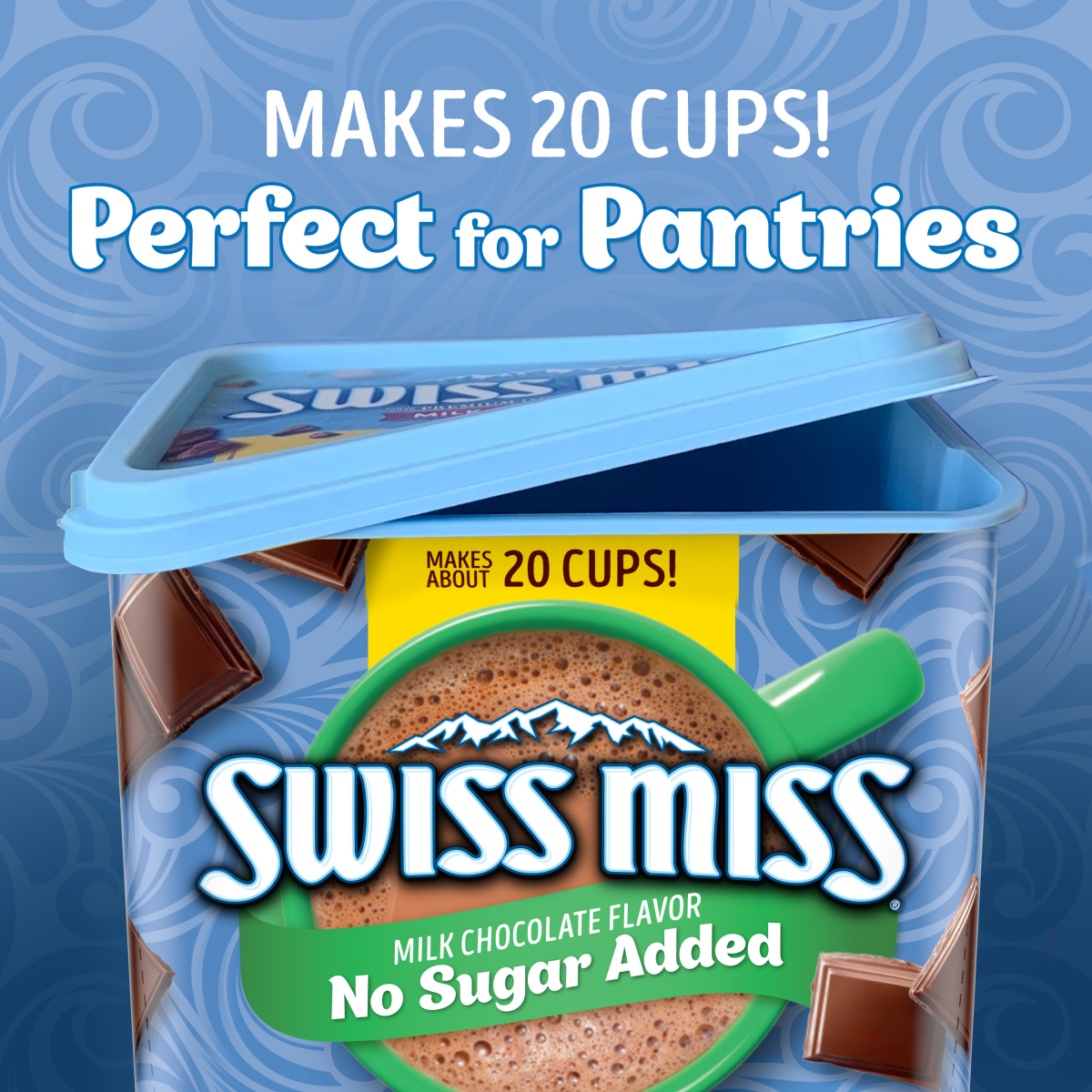 slide 17 of 29, Swiss Miss Milk Chocolate Flavor No Sugar Added Hot Cocoa Mix Canister- 13 oz, 13 oz