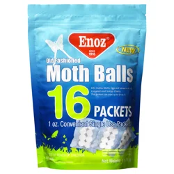 Enoz Old Fahsioned Moth Ball Packets Re-sealable Bag