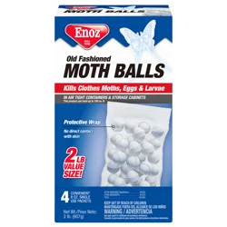 Enoz Old Fashioned Moth Balls Value Size 4 - 8 oz Packets
