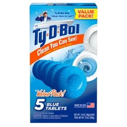 Ty-D-Bol Value Pack Blue Tablets Value Pack 5 - 1.4 oz Tablets