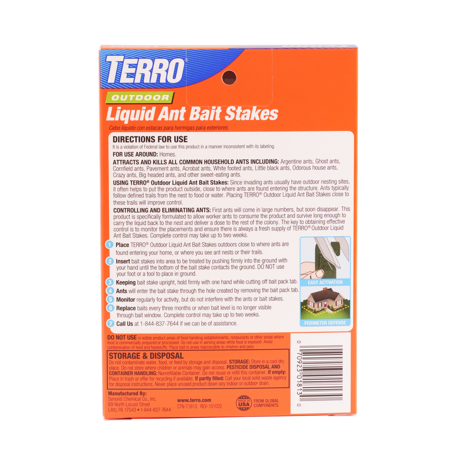slide 2 of 8, Terro Outdoor Liquid Ant Bait Stakes, 8 ct