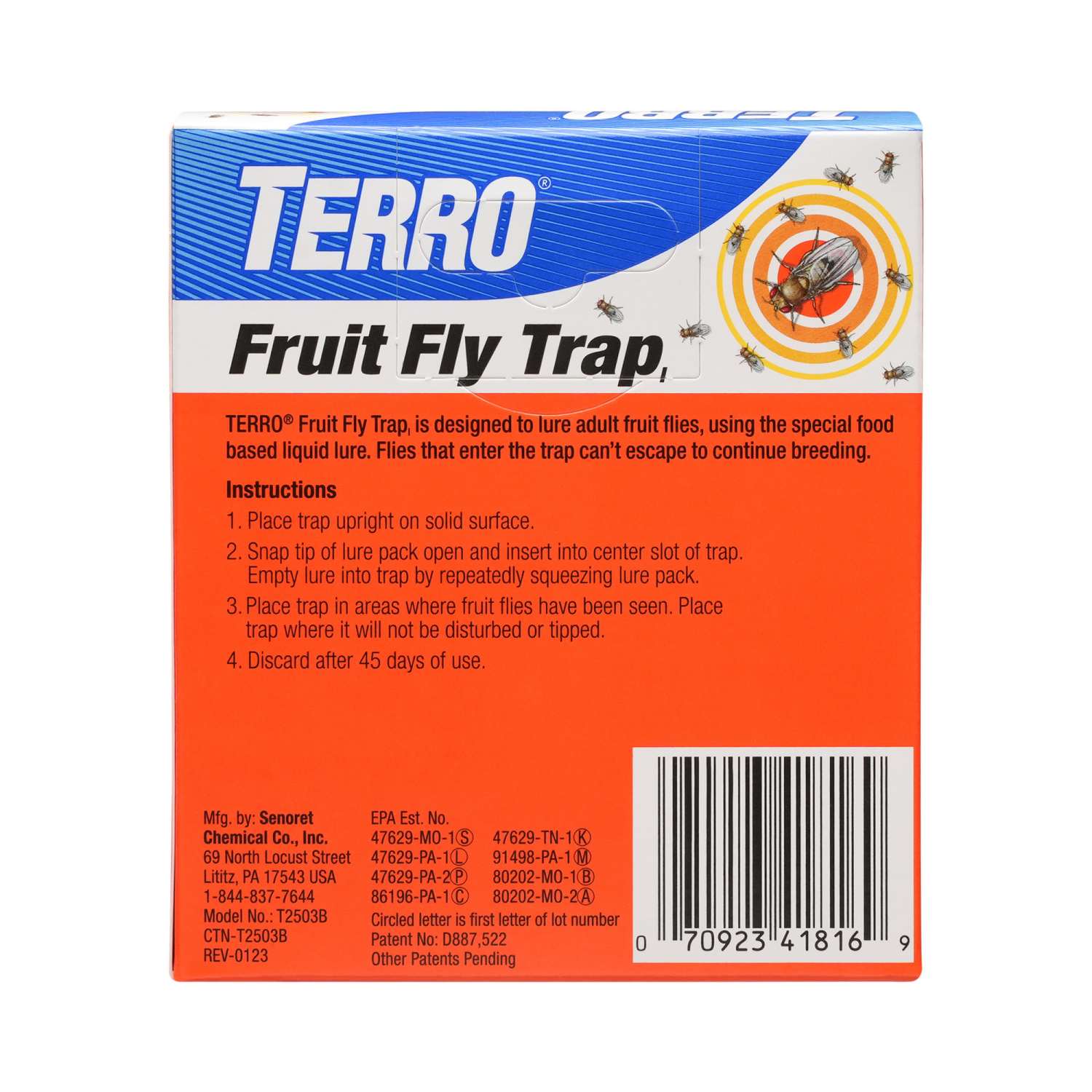 slide 2 of 8, TERRO Fruit Fly Trap 2 - 0.675 fl oz Traps, 1 ct