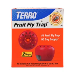 TERRO Fruit Fly Trap 2 - 0.675 fl oz Traps