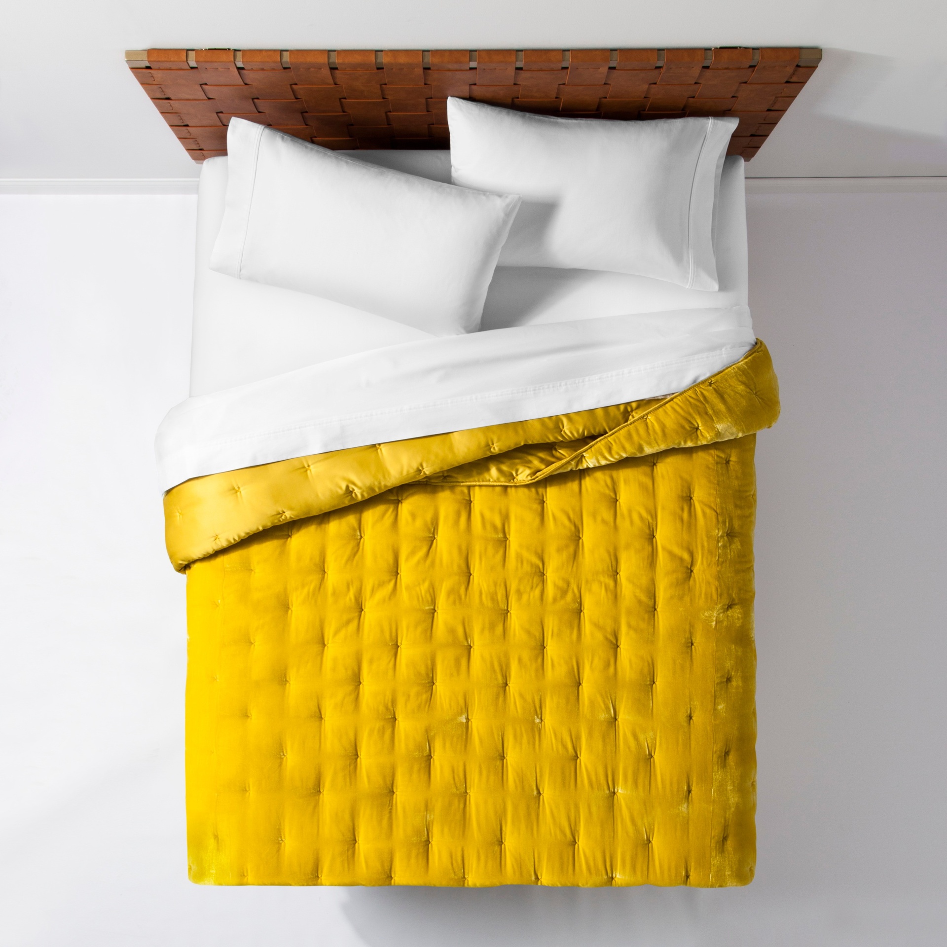 King Velvet Tufted Stitch Quilt Citron - Opalhouse 1 ct | shipt, image size:1920x1920