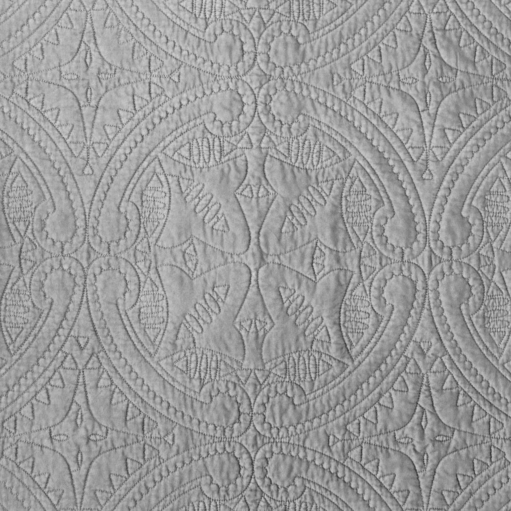 slide 5 of 6, Full/Queen Medallion Stitch Quilt Gray - Opalhouse, 1 ct
