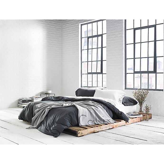 slide 3 of 3, Calvin Klein Modern Cotton Body Solid Twin Duvet Cover - Charcoal, 1 ct