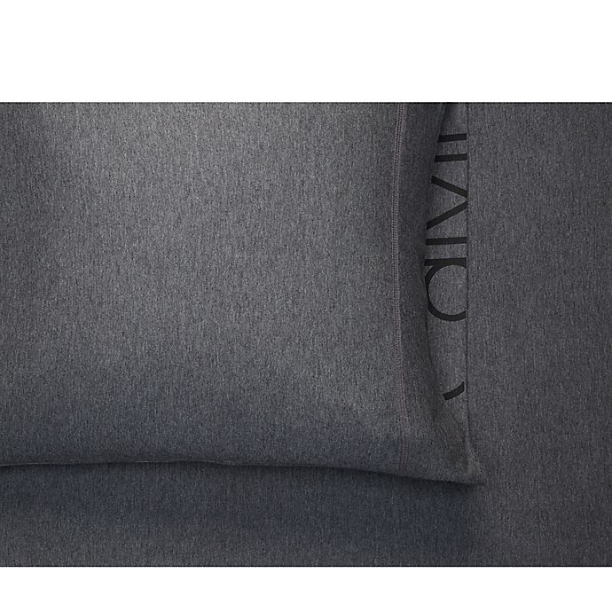 slide 2 of 3, Calvin Klein Modern Cotton Body Solid Standard Pillowcases - Charcoal, 2 ct